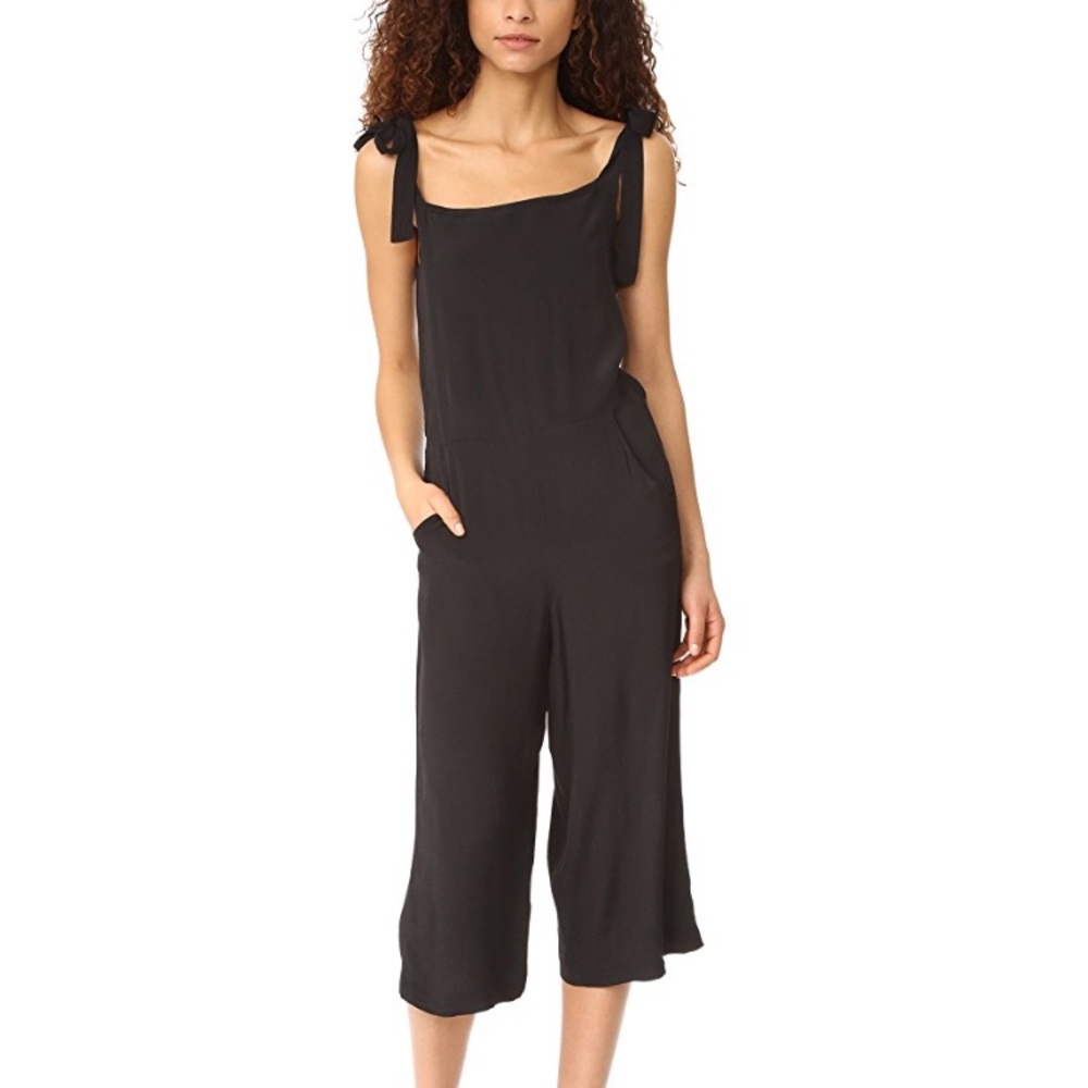 Little White Lies Black Tie Strap Jumpsuit